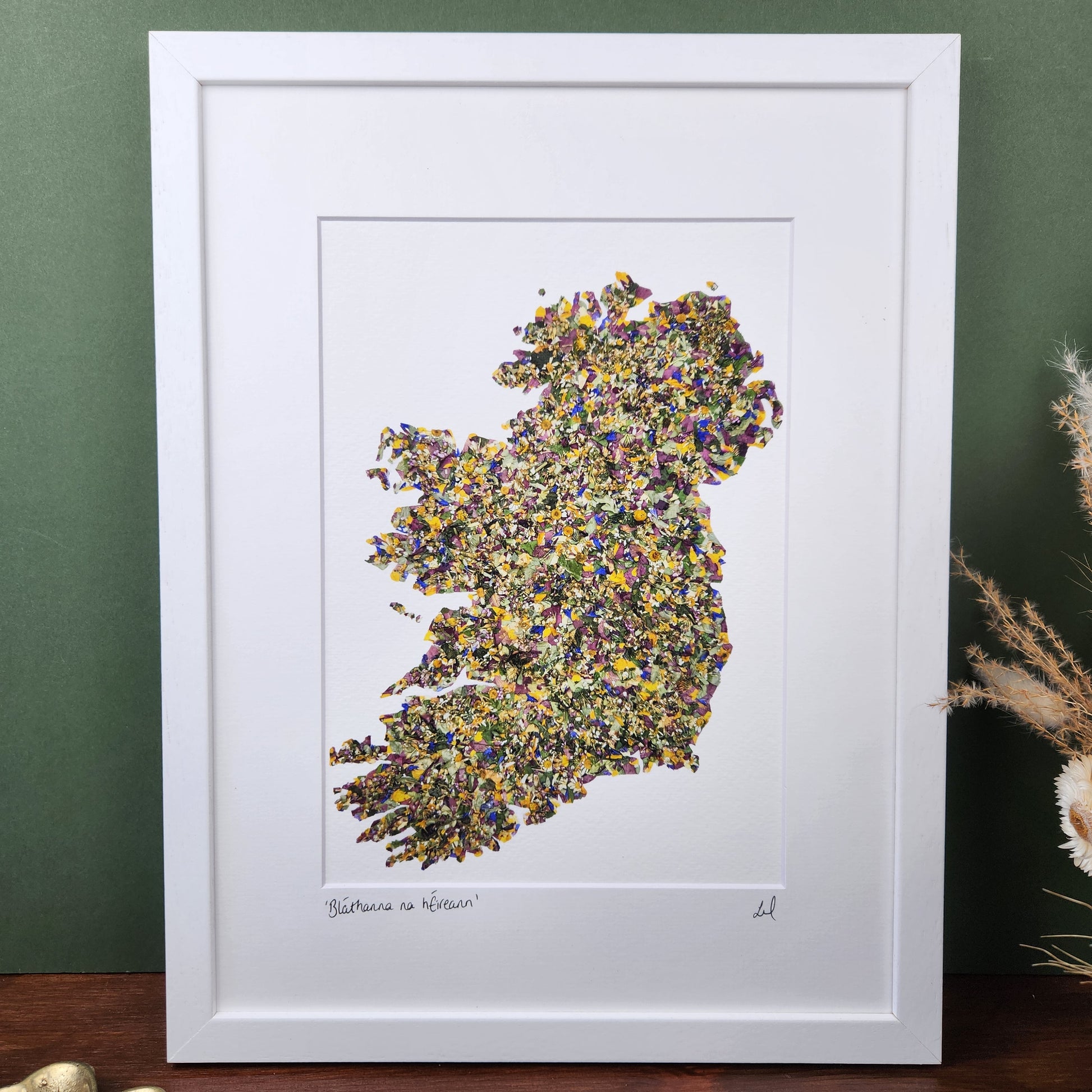 SIÓG Botanicals Product 16" x 20" Framed Print 'Bláthanna na hÉireann' Native Flowers of Ireland Art Print