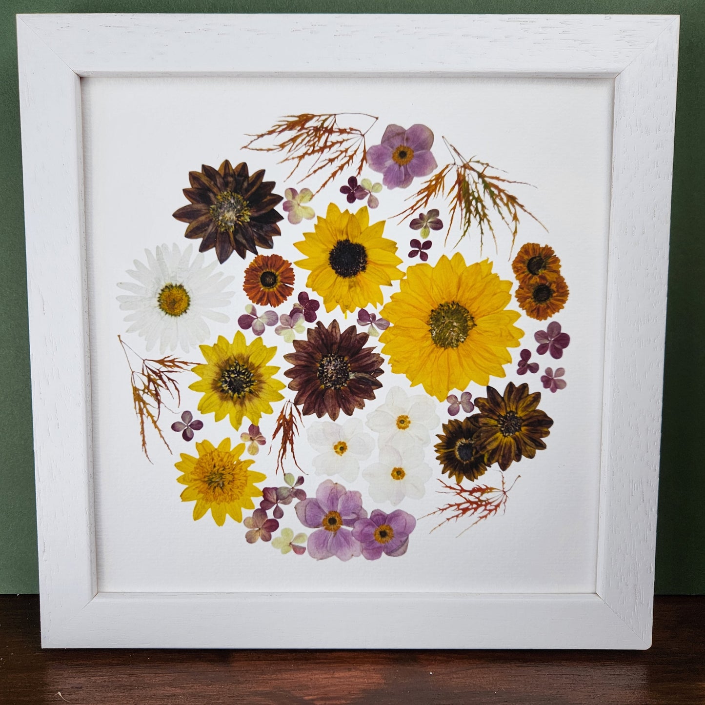 SIÓG Botanicals 8" Square Framed Print 'An Fómhar' Autumn Flower Art Print