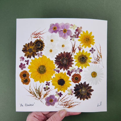 SIÓG Botanicals 8" Square Print 'An Fómhar' Autumn Flower Art Print