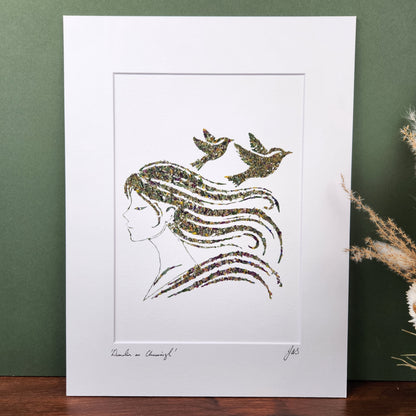 SIÓG Botanicals Product 'Dreoilín an Churraigh' Curragh Wren Art Print